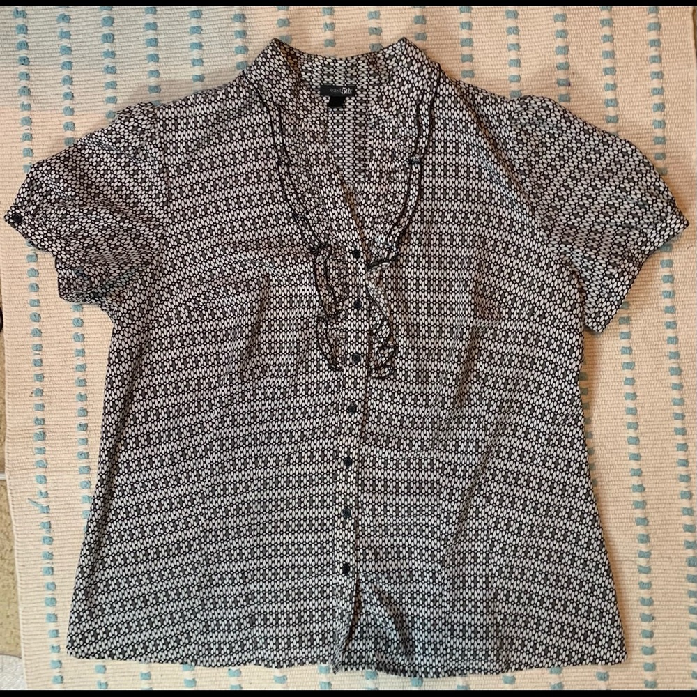 East 5th Blouse Ruffle Short Sleeve Size 1XG